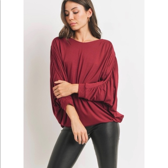 NEW! Shirred Sleeve Top! - Picture 5 of 7